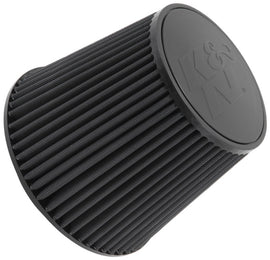 K&N Engineering Universal Rubber Round Tapered Air Filter - 6 Inch Flange ID, 9 Inch Base OD, 6.625 Inch Top OD, 7.5 Inch Height - Part Number KNNRU-5177HBK