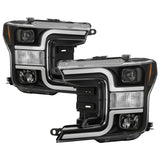 Spyder 18-19 Ford F-150 Projector Headlights - Halogen Model Only - Black (Part No. PRO-YD-FF15018-LB-BK)