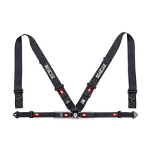 Load image into Gallery viewer, Sparco Belt 4Pt 3-inch/2-inch Competition Harness - Black, Part Number SPA04716M1NR