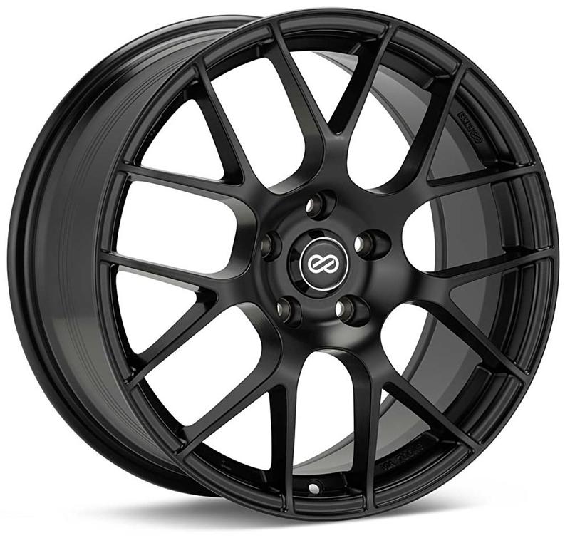 Enkei Raijin 18x9.5 inch Matte Black Wheel with 35mm Offset and 5x120 Bolt Pattern
