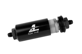 Aeromotive In-Line Filter with 40 Micron Stainless Steel Mesh Element - AN-06 Male, Black Anodize Finish