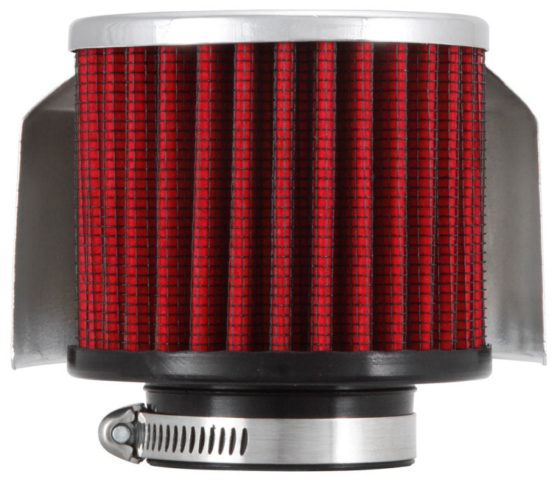 K&N Engineering 62-1514 Crankcase Vent Filter with Chrome Top and Heat Shield, 1.5-inch Flange