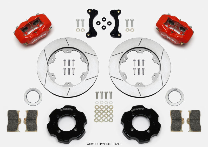 Wilwood Forged Dynalite Front Hat Kit with 11-inch GT Rotors for Mazda Miata 2001-2003