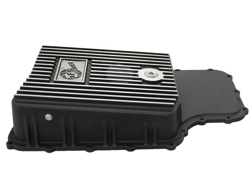 aFe Power Pro Series Transmission Pan for Ford Super Duty Trucks 11-21 * Black with Machined Fins, Part #afe46-70182