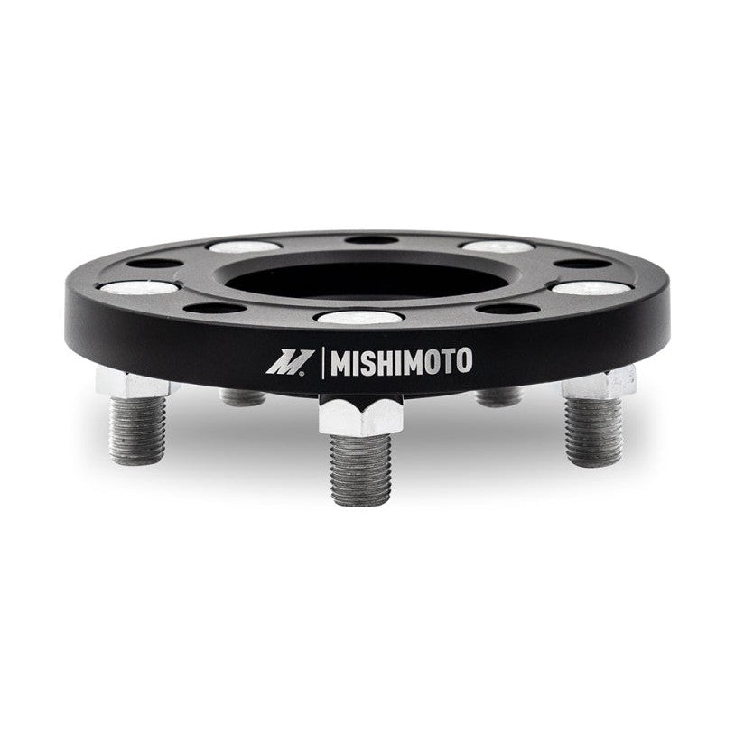 Mishimoto 5x114.3 Wheel Spacers - 20mm Thickness, 67.1mm Center Bore, Black Anodized Finish, Part Number misMMWS-004-200BK