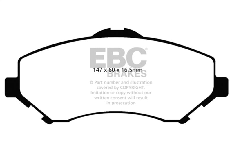EBC Brakes EBCED91798 Extra Duty Front Brake Pads for Dodge Nitro & Jeep Liberty
