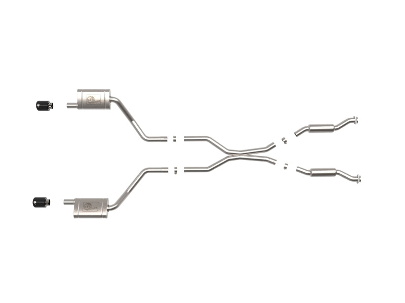aFe MACH Force-Xp 304 Stainless Steel Cat-Back Exhaust System with Black Tips for Dodge Durango 2011-2013