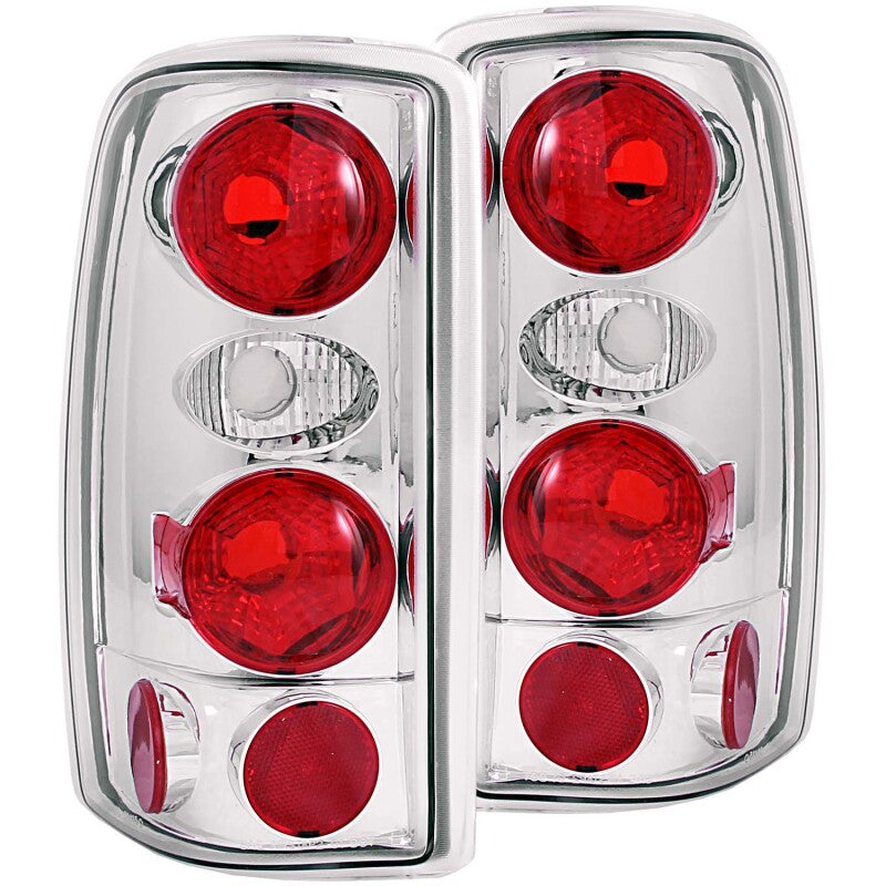 ANZO 2000-2006 Chevrolet Suburban and GMC Yukon XL Chrome Tail Light Assembly - Pair