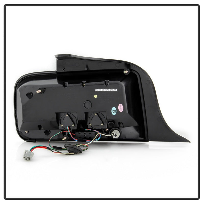 Spyder 05-09 Ford Mustang Smoke LED Tail Lights with Red Light Bar - Part Number: spy5086723