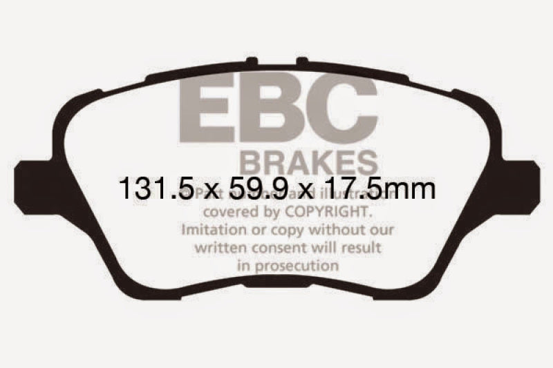 EBC Greenstuff 2000 Series Sport Brake Pads for Ford Fiesta 1.6 Turbo ST * Front