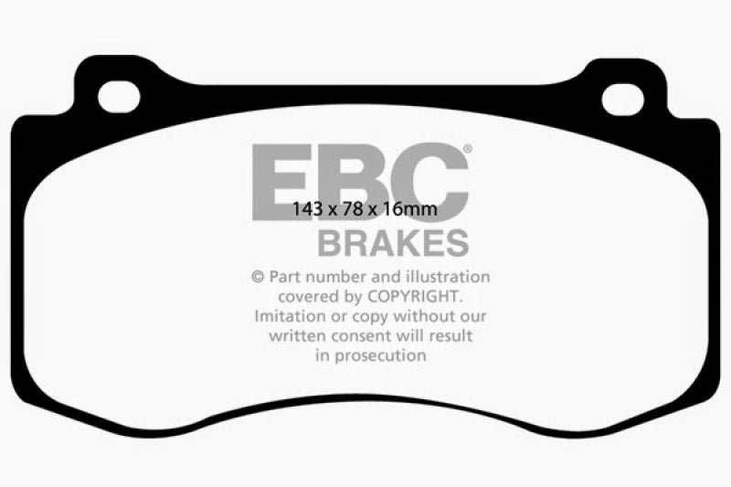 EBC Yellowstuff Front Brake Pads for Dodge Chrysler Models * High-Performance Street and Track Use