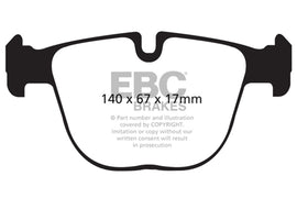 EBC DP52008NDX Bluestuff NDX Rear Brake Pads for BMW X5M and X6
