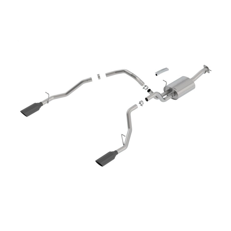 Borla S-Type Cat-Back Exhaust System for 2019-2024 Ram 1500 with 5.7L V8, Black Chrome Tips