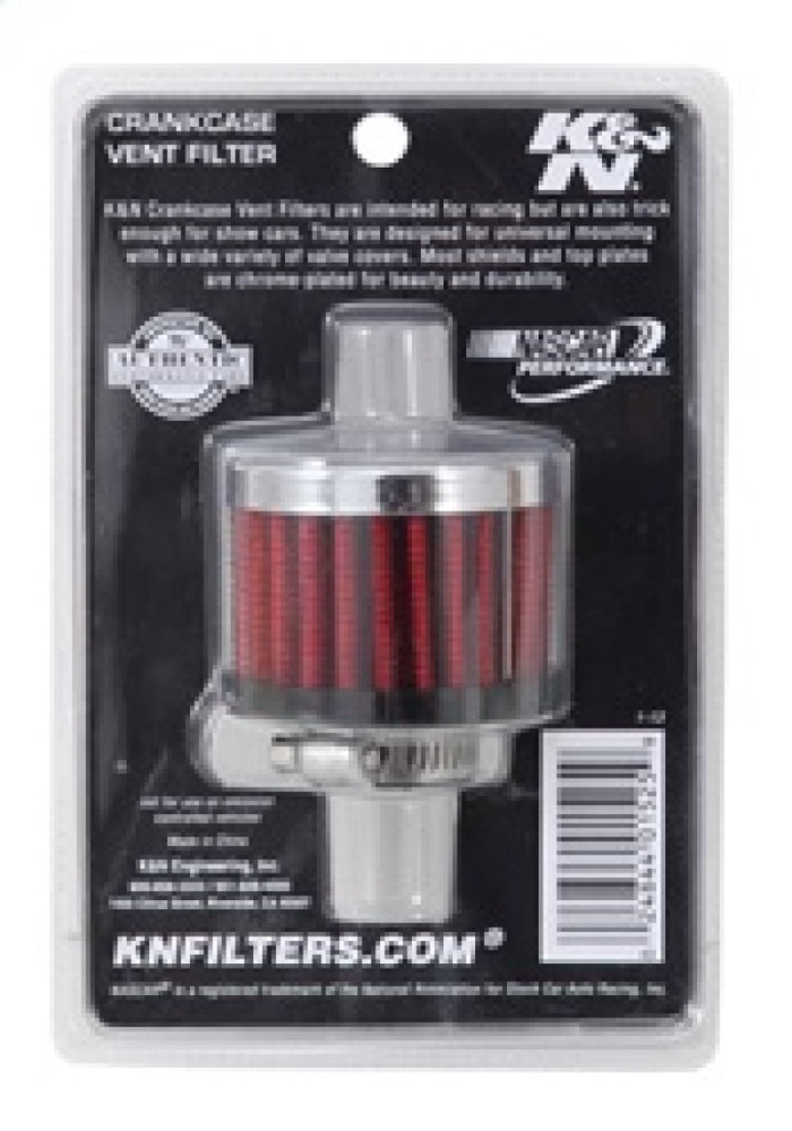 K&N Engineering 62-1340 Crankcase Vent Filter * Clamp-On Design for Classic & Racing Applications