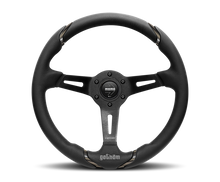 Load image into Gallery viewer, MOMO Gotham 350mm Black Leather Steering Wheel with Black Spokes