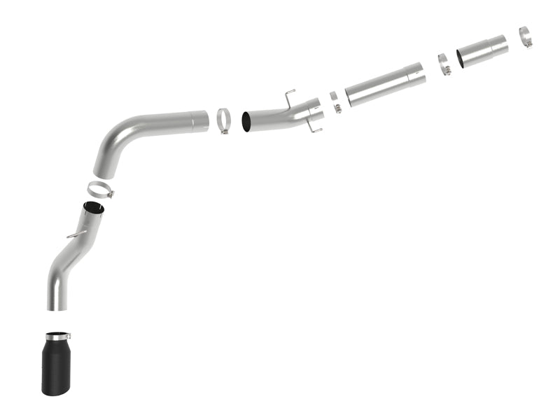 aFe ATLAS 5-inch DPF-Back Aluminum Steel Exhaust System with Black Tip for 2019-2020 Ram 2500 Diesel Trucks L6-6.7L (td)