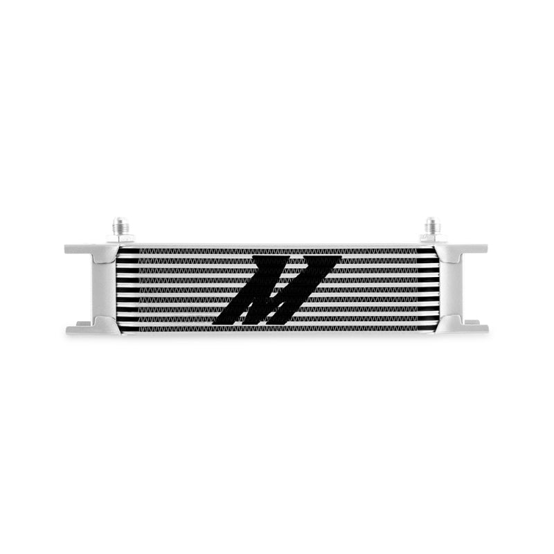Mishimoto Universal -6AN 10-Row Oil Cooler - Silver for High-Performance Vehicles