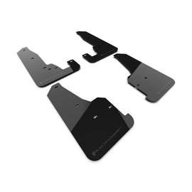 Rally Armor 18-22 Jeep Grand Cherokee SRT Trackhawk Black UR Mud Flap with Metallic Black Logo