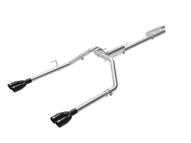 aFe Vulcan Series 3 Inch to 2-1/2 Inch Stainless Steel Cat-Back Exhaust System for Jeep Gladiator (2020-2021) with Black Tips