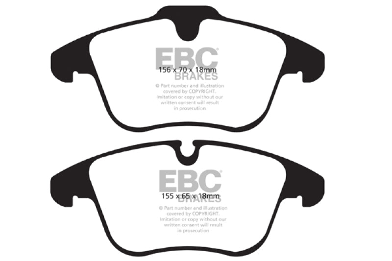 EBC Redstuff Ceramic Low Dust Front Brake Pads for Jaguar XF and S-Type * Part Number EBC DP31911C