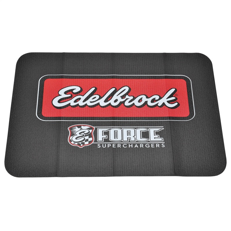 Edelbrock #2324 Racing Fender Cover - PVC Foam Mat with Printed Edelbrock Logo