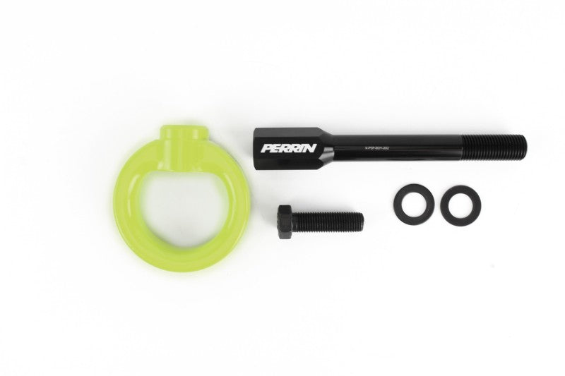 Perrin Performance Front Tow Hook Kit for 2002-2007 Subaru WRX/STI - Neon Yellow