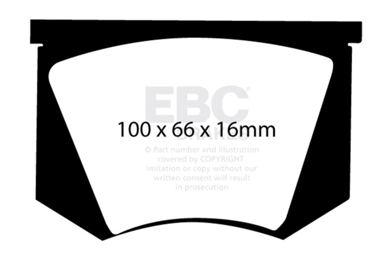 EBC DP4100R Yellowstuff Rear Brake Pads for 1967 Shelby Cobra