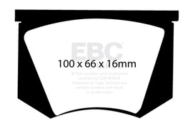 EBC DP4100R Yellowstuff Rear Brake Pads for 1967 Shelby Cobra