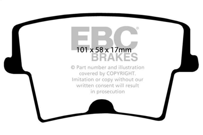EBC DP41722R Yellowstuff Rear Brake Pads for Chrysler 300 and Dodge Magnum
