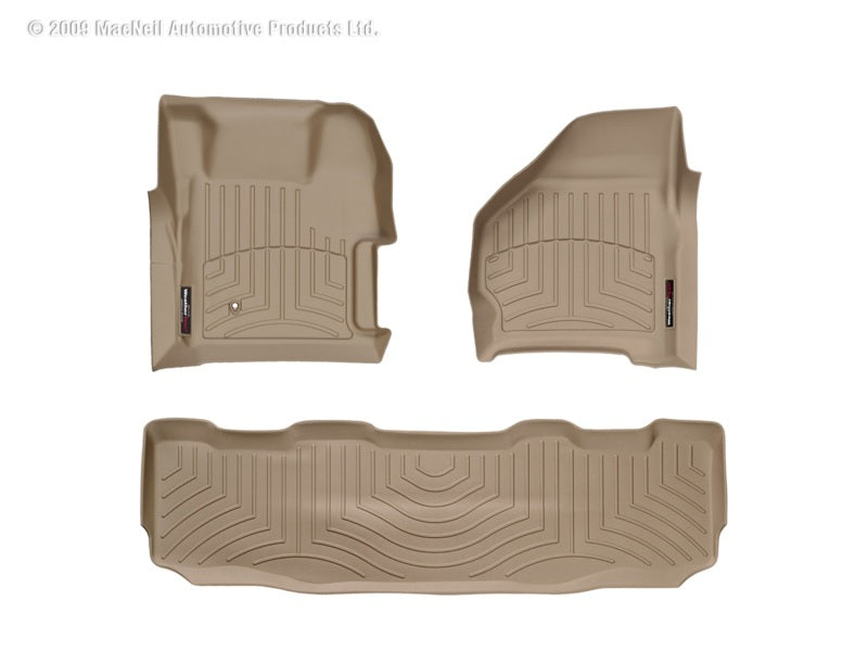WeatherTech FloorLiner DigitalFit for 2006-2007 Ford F-250 and F-350 Super Duty * Tan Front and Rear All-Weather Protection Part Number WET451251-450022