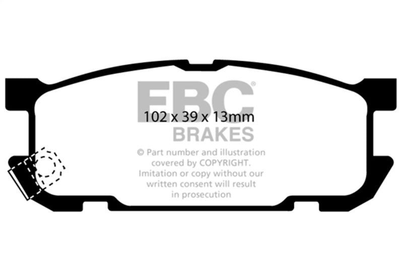 EBC Bluestuff NDX Rear Brake Pads DP51453B for 2001-2003 Mazda Miata MX-5 1.8L