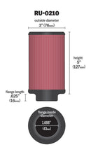 Load image into Gallery viewer, K&amp;N Engineering Universal Rubber Air Filter Part #KNNU-0210 for Motorcycle and ATV Applications