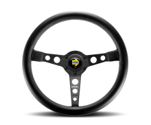 Load image into Gallery viewer, MOMO Prototipo 350mm Steering Wheel - Black Leather with White Stitch and Black Spokes