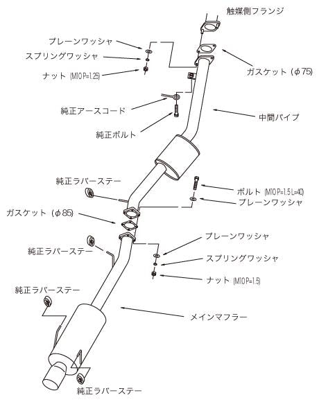 HKS Hi-Power Exhaust System for Nissan Silvia S14 (1993-1998) with Part Number hks31006-AN018