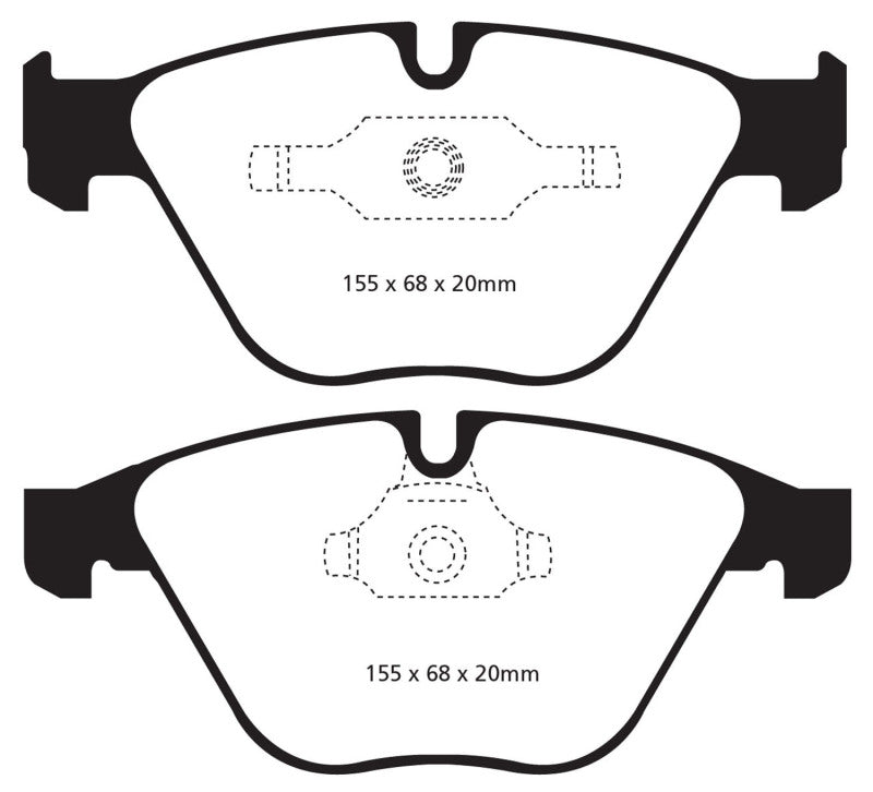 EBC Yellowstuff Front Brake Pads for BMW 3 Series and Z4 * High-Performance Street and Track Use