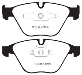 EBC Yellowstuff Front Brake Pads for BMW 3 Series and Z4 * High-Performance Street and Track Use