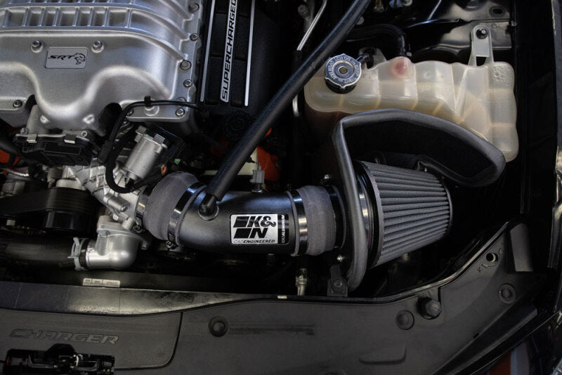 K&N Engineering 17-23 Dodge Charger & Challenger Hellcat SC 6.2L V8 DryFlow Performance Air Intake System