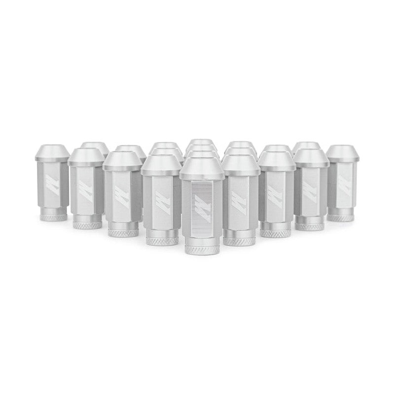 Mishimoto Aluminum Locking Lug Nuts M12x1.5 Set in Silver - Lightweight & Durable Wheel Security