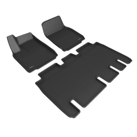 3D MAXpider Custom Fit All-Weather KAGU Series Floor Mats for Tesla Model X (Black)