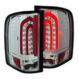 ANZO 2007-2013 Chevrolet Silverado 1500 LED Taillights with Chrome Lens – Pair
