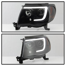 Load image into Gallery viewer, Spyder 05-11 Toyota Tacoma Version 2 Projector Headlights with Light Bar DRL - Black Smoke Smoke