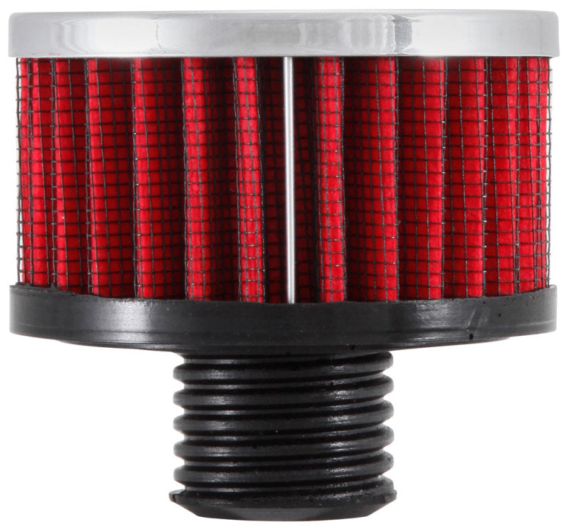 K&N Engineering 62-1495 Rubber Base Crankcase Vent Filter with Chrome Top for Ford Valve Covers