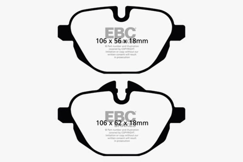 EBC Ultimax OEM Replacement Brake Pads for BMW 528i, Z4, X3 * Part Number ebcUD1473