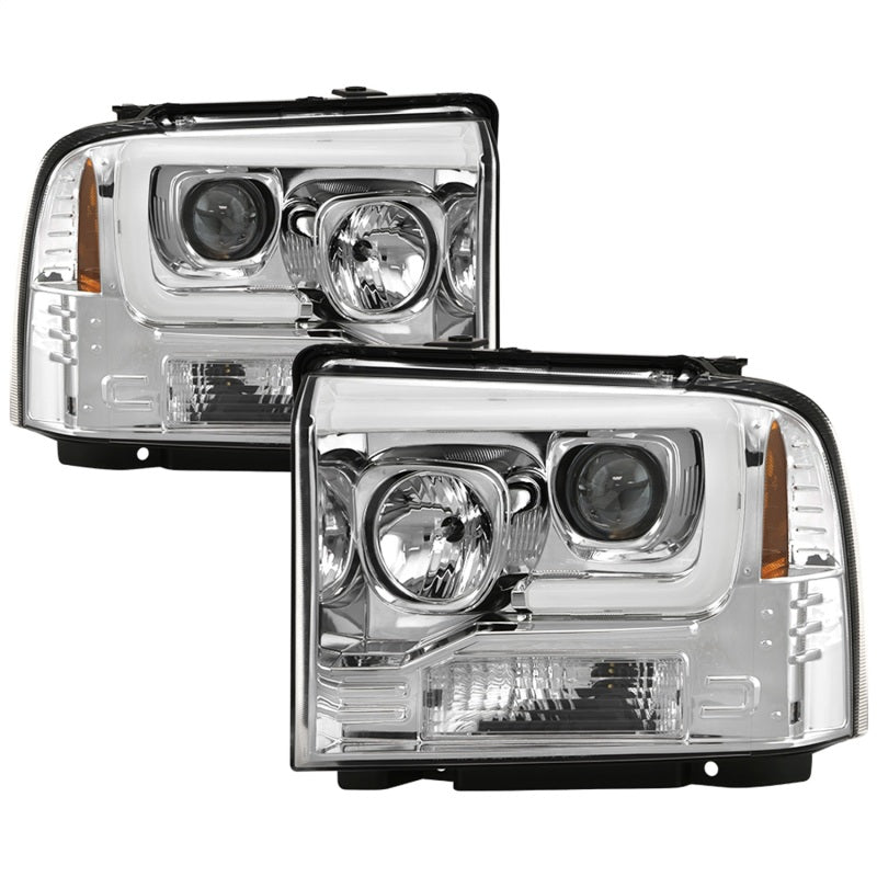 Spyder Platinum Series LED Tail Lights for Ford F-250 F-350 Super Duty 2005-2007 - Chrome Finish