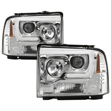 Spyder Platinum Series LED Tail Lights for Ford F-250 F-350 Super Duty 2005-2007 - Chrome Finish