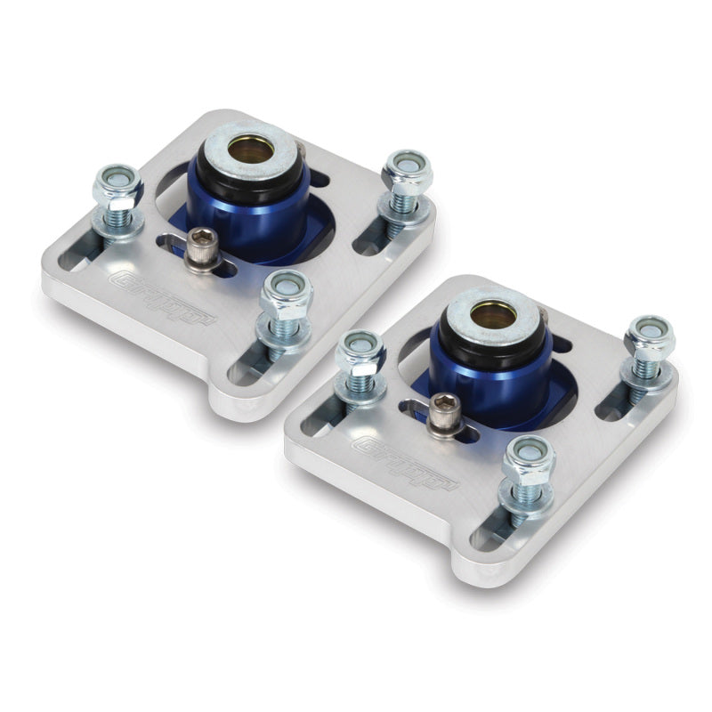 BBK 94-04 Mustang Caster Camber Plate Kit with Silver Anodized Finish - Adjustable Billet Aluminum