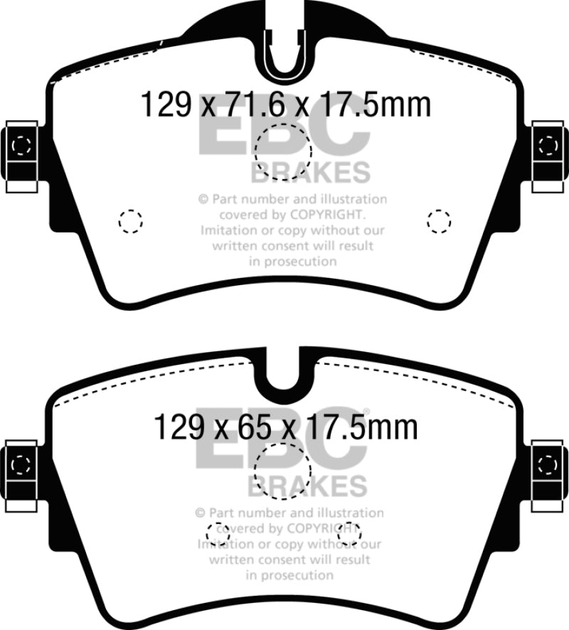 EBC Redstuff Ceramic Low Dust Front Brake Pads for Mini Cooper (Part No. EBCDP32227C)
