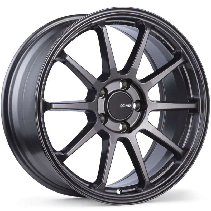 Enkei PX-10 17x7 Gunmetal Wheel with 5x100 Bolt Pattern and 45mm Offset - Part Number enk536-775-8045GM