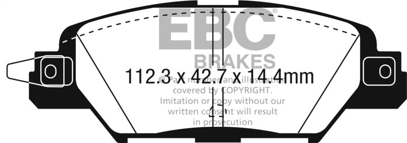 EBC DP23071 Greenstuff 2000 Series Rear Brake Pads for 2016-2019 Mazda CX-5