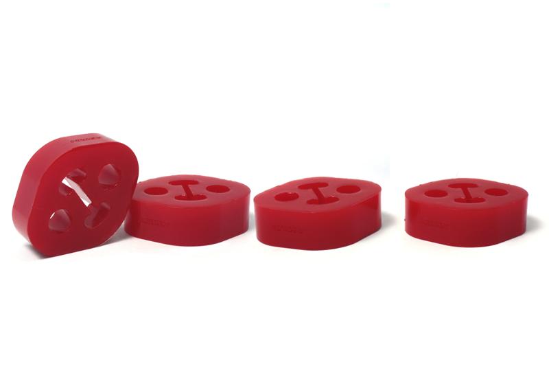 PERRIN Performance Universal 15mm Offset Red Exhaust Hanger for Subaru Impreza - Part ASM-EXT-105